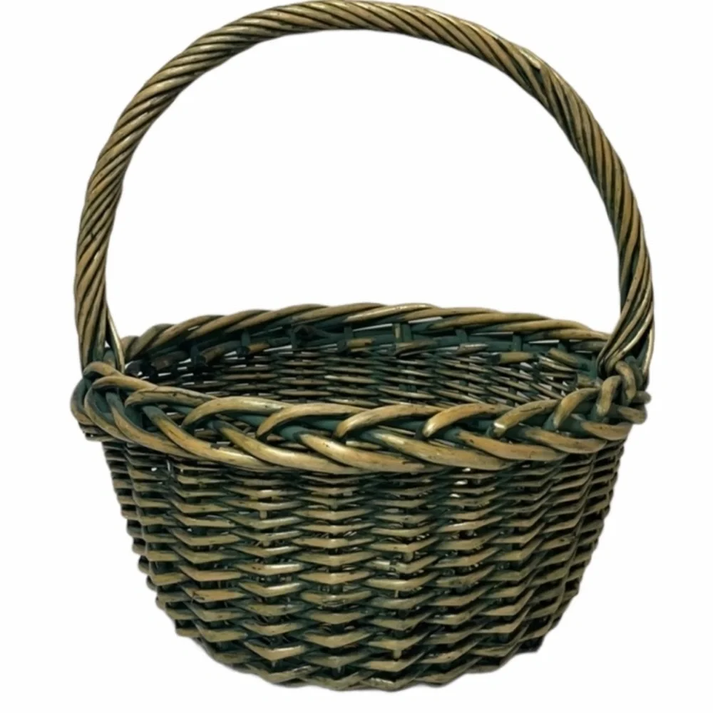 Woven Cottage Basket Round Very Large Sturdy High Quality Artisan Handcrafted